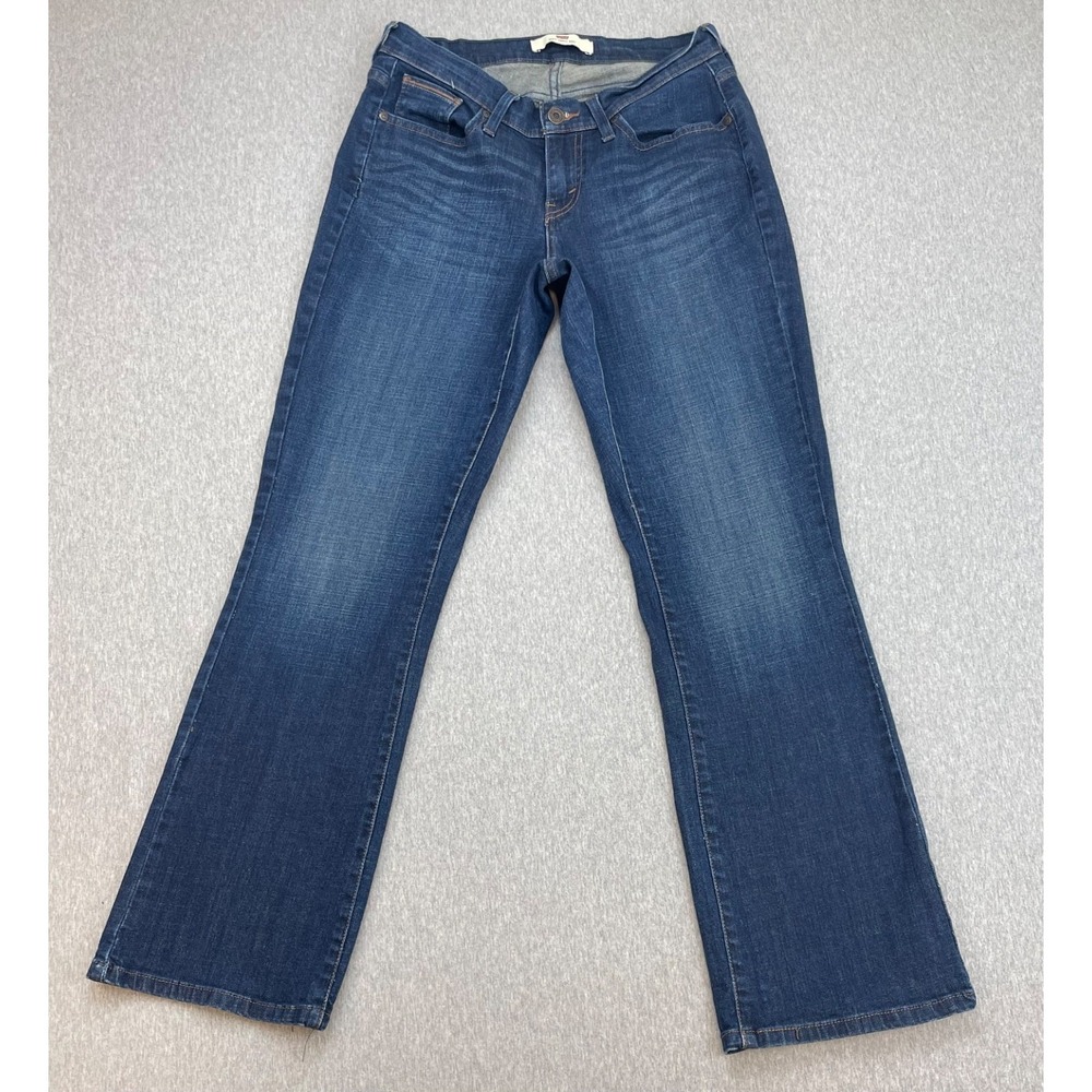 Levis Jeans Womens 8M Blue Cotton Blend Stretch 529 Curvy Boot Low Rise